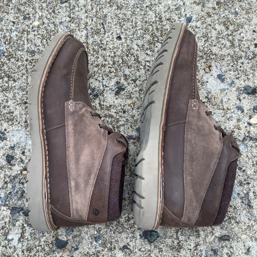 Clarks Collection Mens Brown Leather Suede Chukka Boots 261629357100 Size 11
